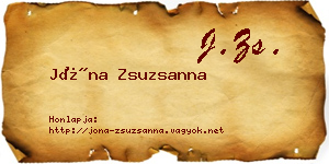 Jóna Zsuzsanna névjegykártya